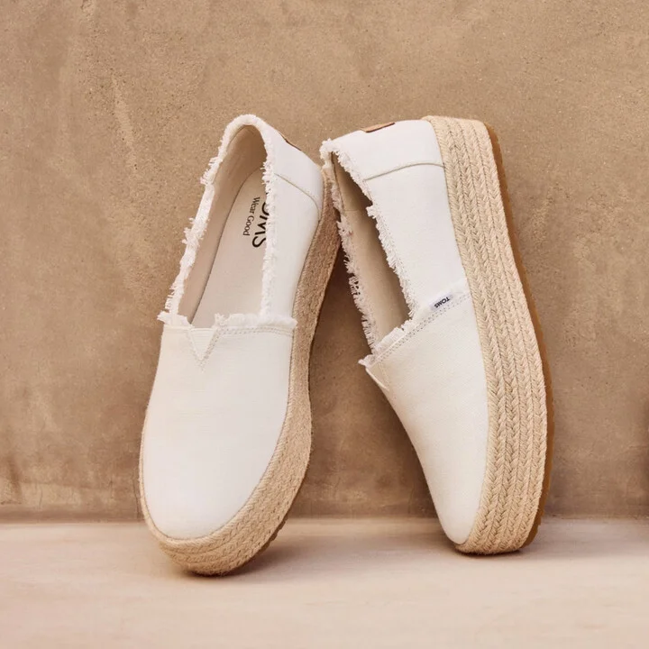 Valencia Canvas Platform Espadrille Slip On