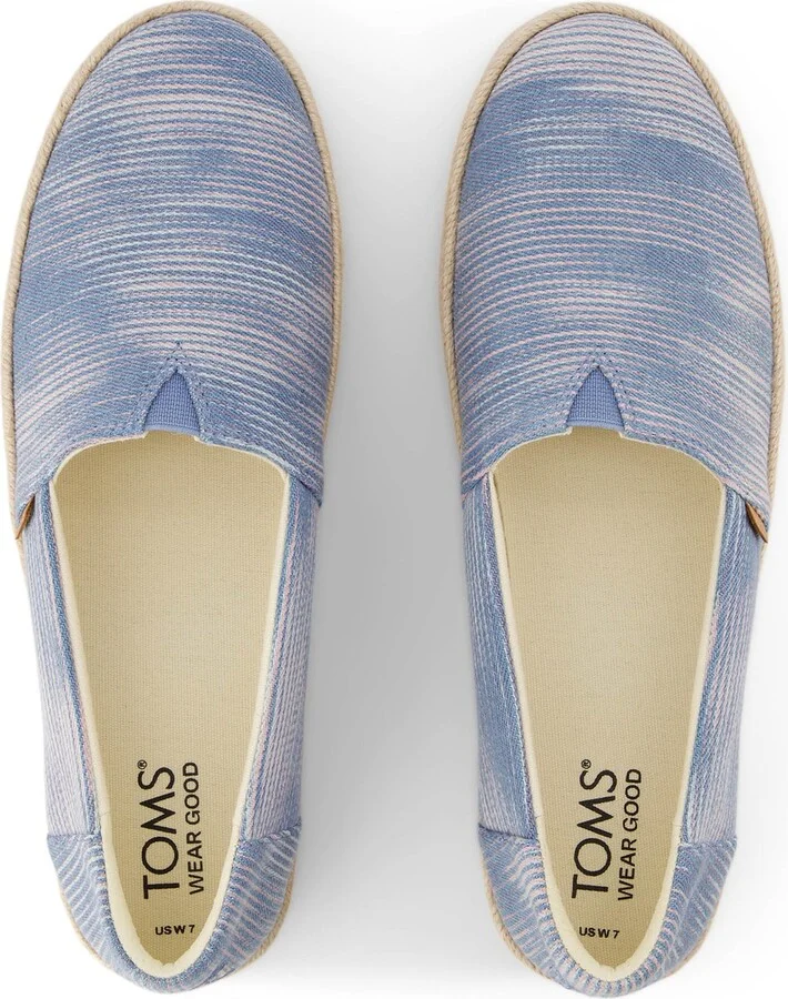 Valencia Pastel Novelty Denim Platform Espadrille Slip On - Image 5