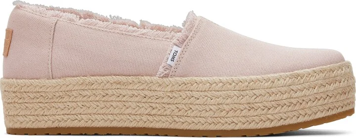 Valencia Pink Canvas Platform Espadrille