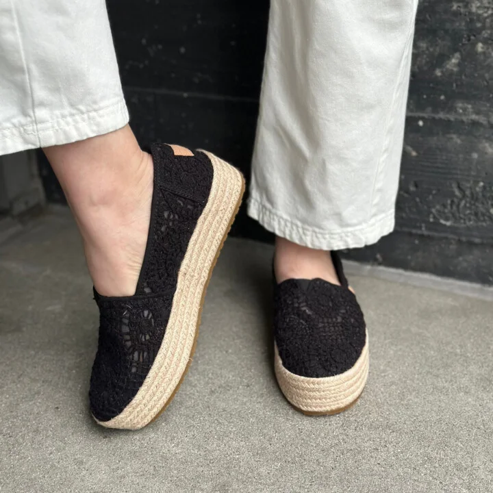 Valencia Platform Espadrille Crochet Lace Slip On - Image 2