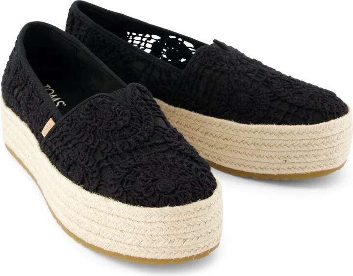 Valencia Platform Espadrille Crochet Lace Slip On - Image 3