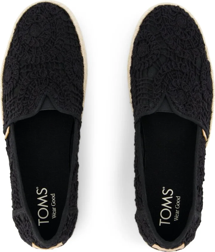 Valencia Platform Espadrille Crochet Lace Slip On - Image 5