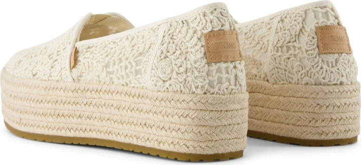 Valencia Platform Espadrille Crochet Lace Slip On