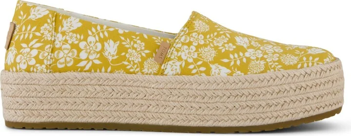 Valencia Platform Espadrille Golden Honey Edenham Shadow Print