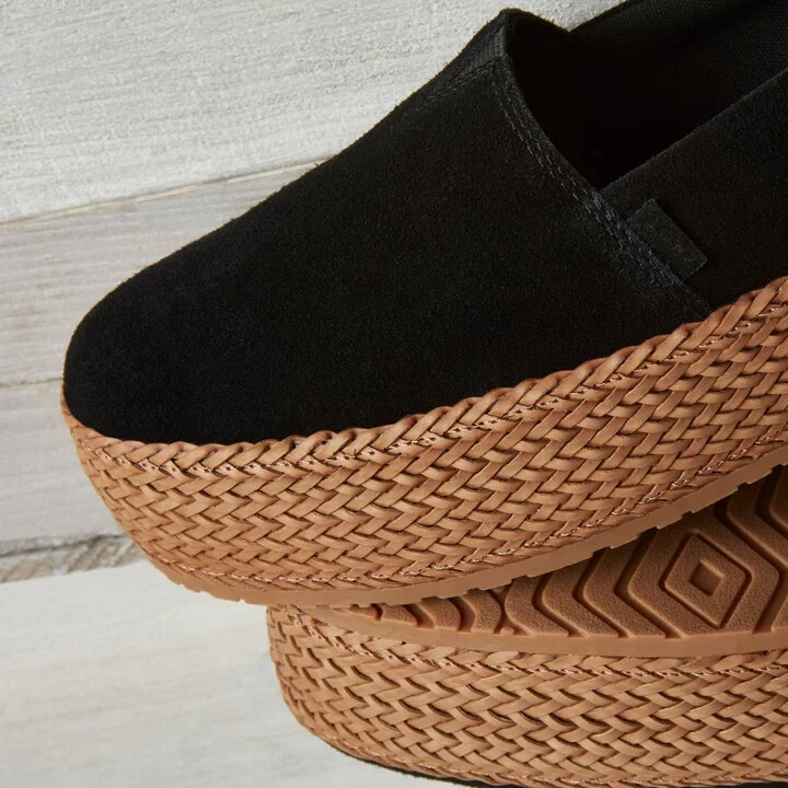 Valencia Suede Espadrille Platform Espadrille Slip On - Image 2