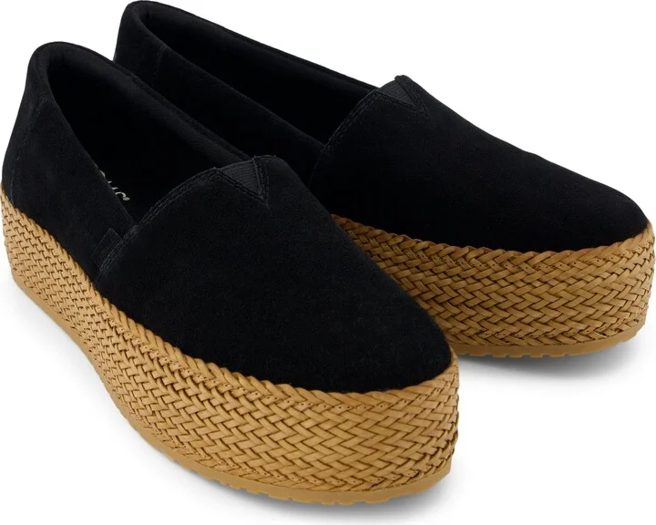 Valencia Suede Espadrille Platform Espadrille Slip On - Image 3