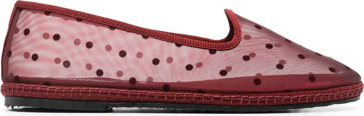 Valentina mesh ballerina shoes