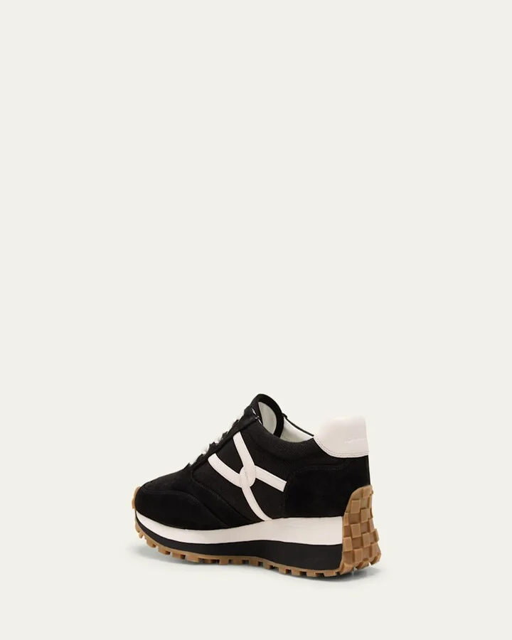 Valentina Mixed Leather Retro Sneakers - Image 5