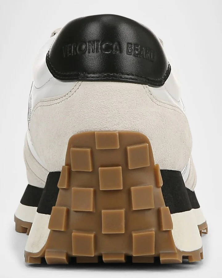 Valentina Mixed Leather Retro Sneakers - Image 5