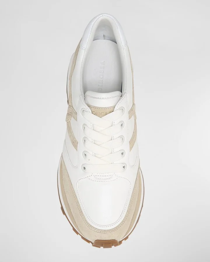 Valentina Mixed Leather Retro Sneakers - Image 3