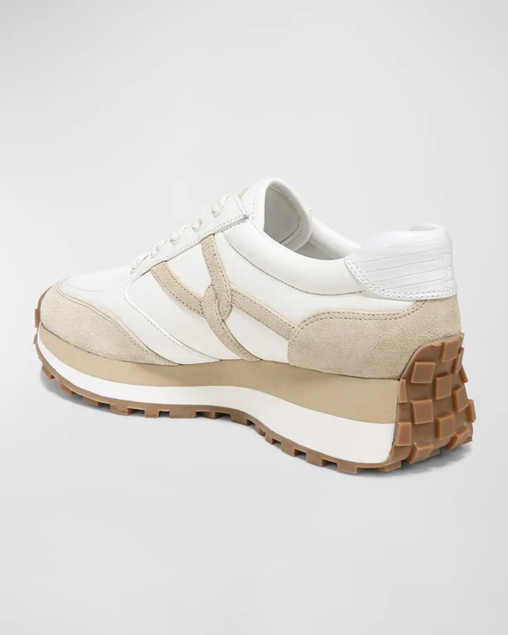 Valentina Mixed Leather Retro Sneakers - Image 7