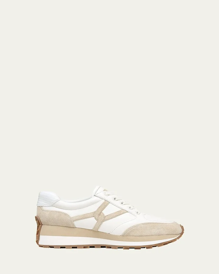 Valentina Mixed Leather Retro Sneakers