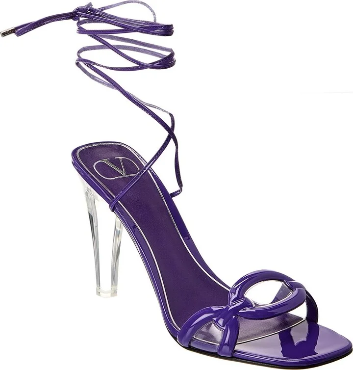 Valentino 100 Patent & Vinyl Sandal