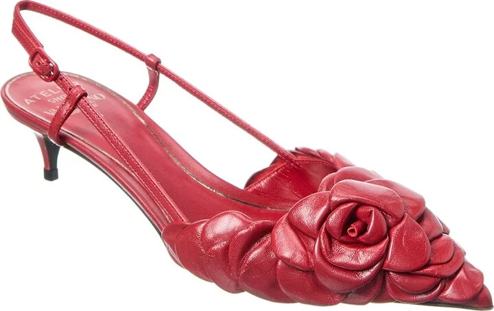 Valentino Atelier 03 Rose Edition 40 Leather Slingback Pump