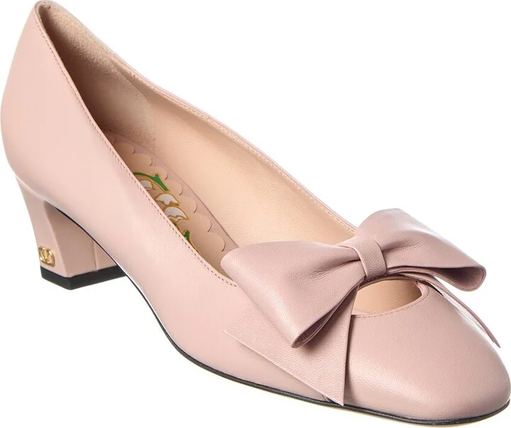 Valentino Bow 45 Leather Pump