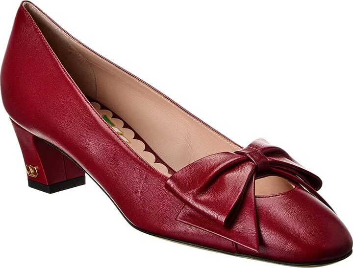 Valentino Bow 45 Leather Pump