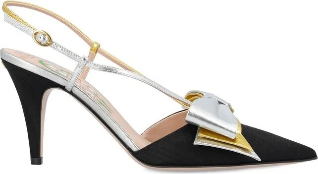 Valentino Bow Detailed Slingback Pumps