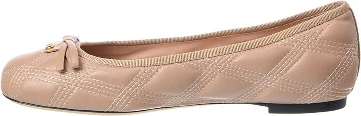 Valentino Bow Quilted Leather Flat - Image 2