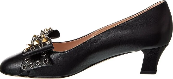 Valentino Bowow 45 Leather Pump - Image 2