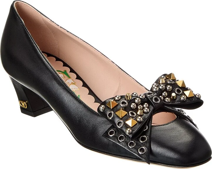 Valentino Bowow 45 Leather Pump