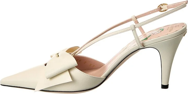 Valentino Bowow 85 Leather Slingback Pump - Image 2
