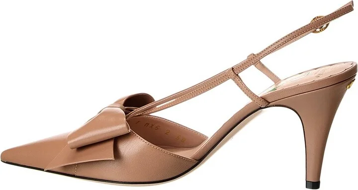 Valentino Bowow 85 Leather Slingback Pump - Image 2