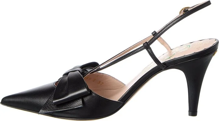 Valentino Bowow 85 Leather Slingback Pump - Image 2
