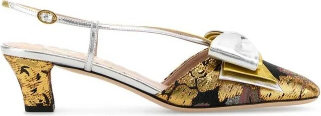 Valentino Bowow Block Heel Slingback Pumps