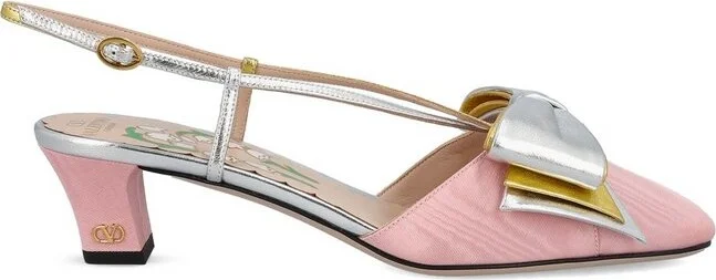 Valentino Bowow Crossover Strap Slingback Pumps