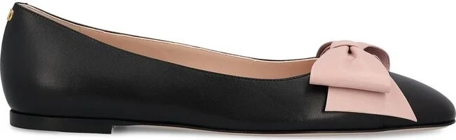Valentino Bowow Round Toe Slip-On Ballet Flats