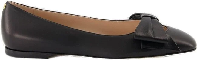 Valentino Bowow Round Toe Slip-On Ballet Flats
