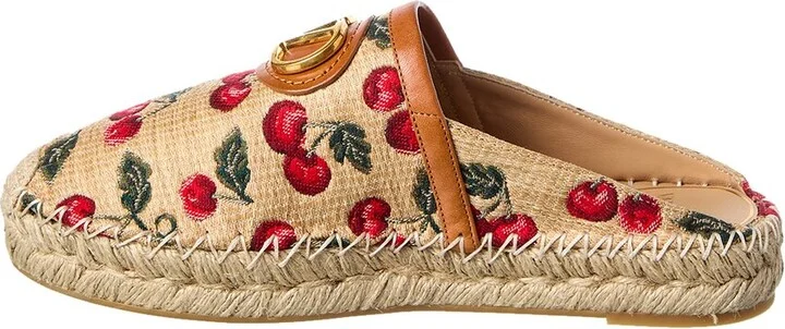 Valentino Cherryfic Leather-Trim Espadrille - Image 2