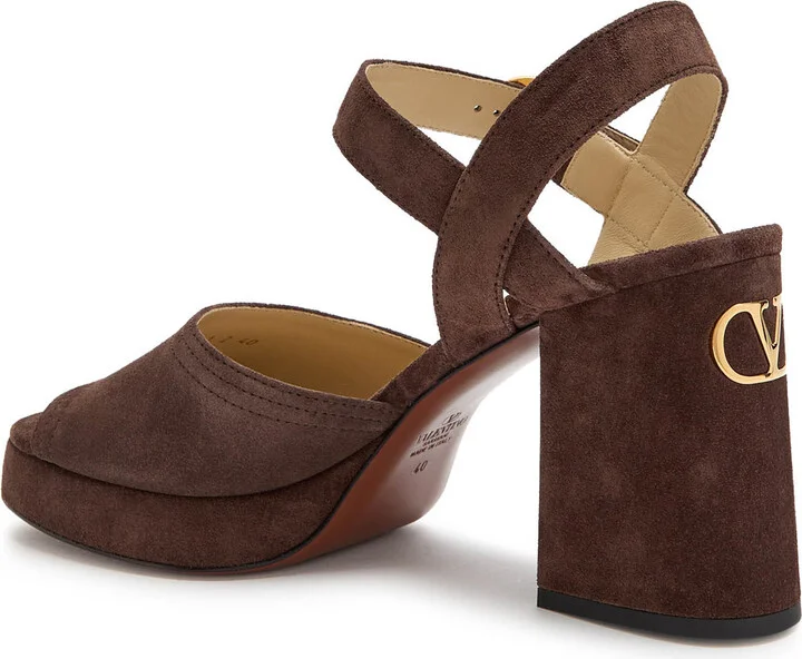 Valentino Fawcette 100 Suede Platform Sandals - Image 5