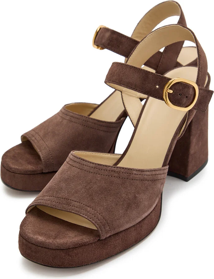 Valentino Fawcette 100 Suede Platform Sandals - Image 6