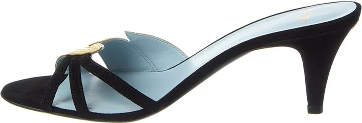 Valentino Foliefoliage 65 Suede Sandal - Image 2
