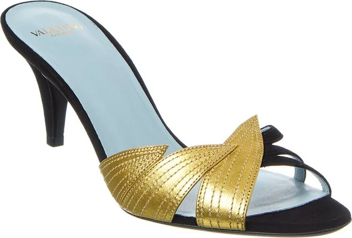 Valentino Foliefoliage 65 Suede Sandal