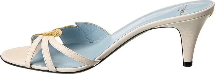 Valentino Foliefoliage 80 Leather Sandal - Image 2