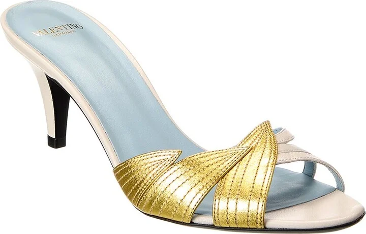Valentino Foliefoliage 80 Leather Sandal