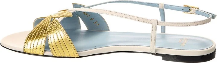 Valentino Foliefoliage Leather Sandal - Image 2
