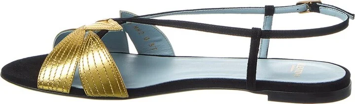 Valentino Foliefoliage Suede & Leather Sandal - Image 2