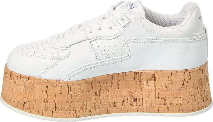 Valentino Freedots Xl Leather & Cork Platform Sneaker - Image 2