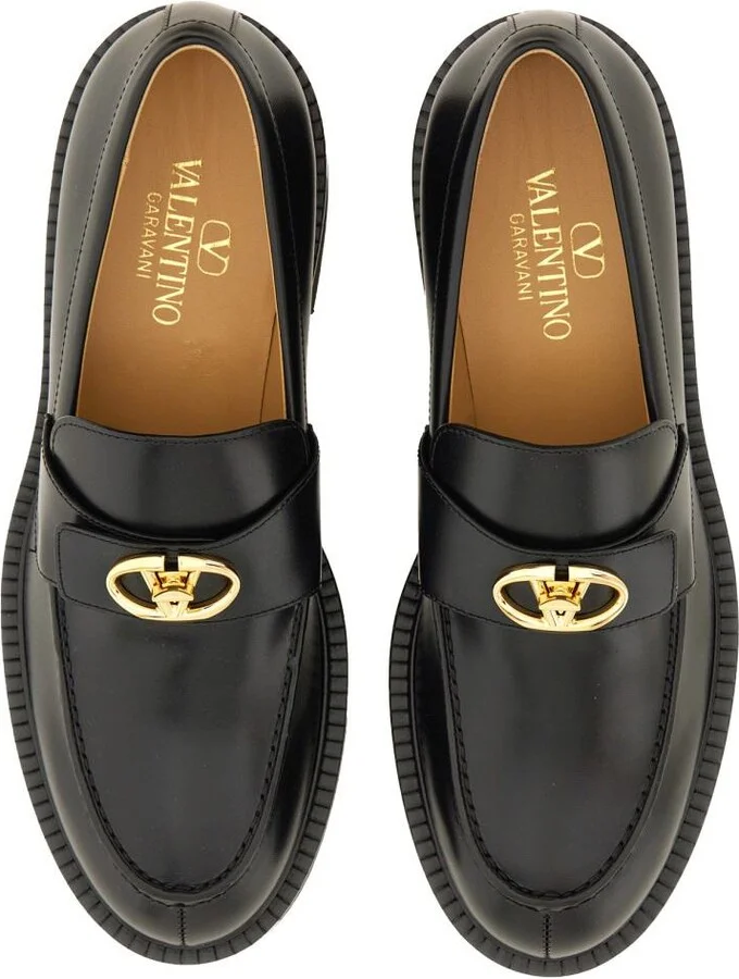 Valentino Garavani 40Mm Calfskin "Vlogo Locker" Loafer - Image 2