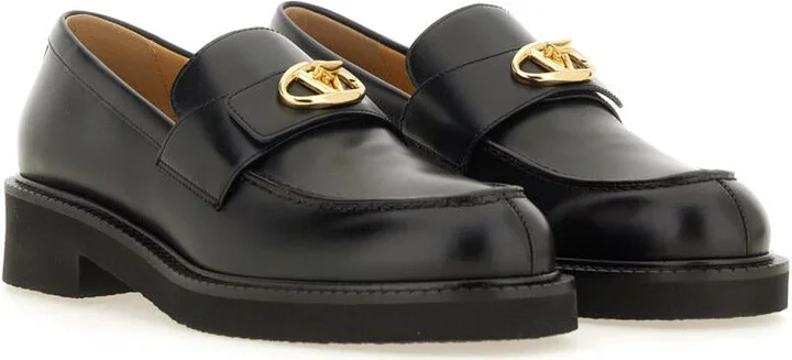 Valentino Garavani 40Mm Calfskin "Vlogo Locker" Loafer - Image 3