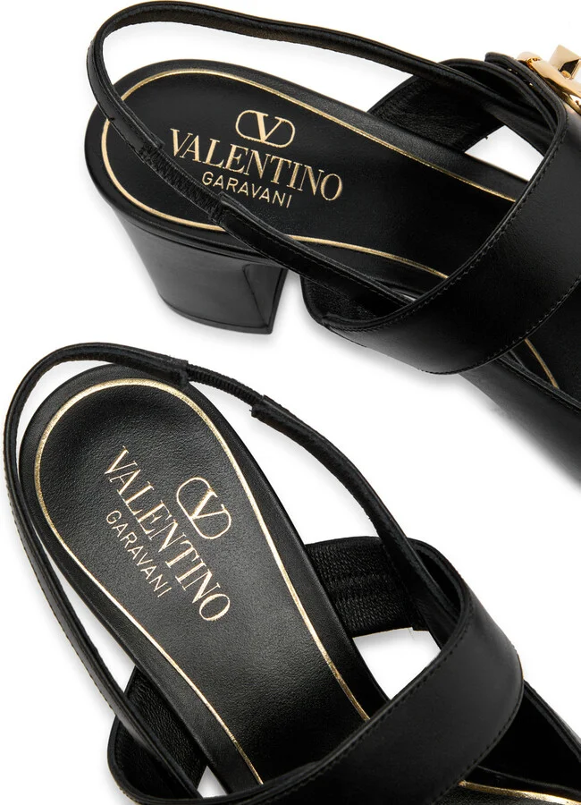 Valentino Garavani 60 Vlogo Leather Slingback Mary Jane Pumps - Image 4
