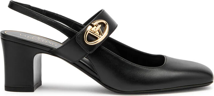 Valentino Garavani 60 Vlogo Leather Slingback Mary Jane Pumps