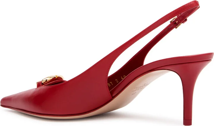 Valentino Garavani 60 Vlogo Leather Slingback Pumps - Image 2