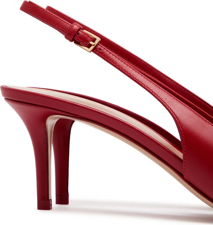 Valentino Garavani 60 Vlogo Leather Slingback Pumps - Image 4