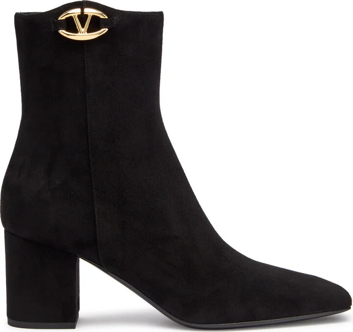 Valentino Garavani 70 Vlogo Suede Ankle Boot