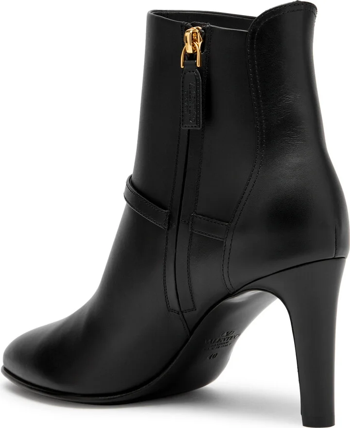 Valentino Garavani 75 Vlogo Leather Ankle Boots - Image 2