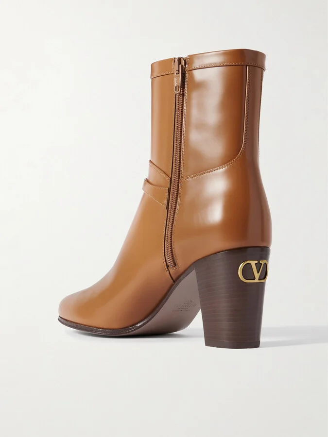 Valentino Garavani - 80 Leather Ankle Boots - Brown - Image 3